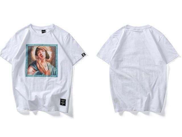 Painted Mary altered T-shirt