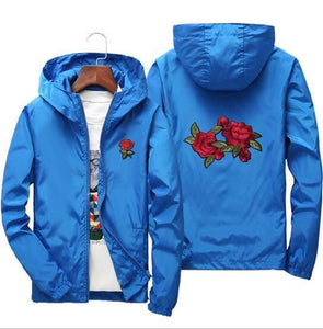 Rose design windbreaker jacket ver.3