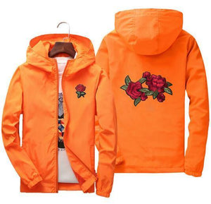 Rose design windbreaker jacket ver.3