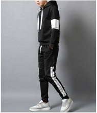 Load image into Gallery viewer, Patchwork street style hoodie + sweatpants set