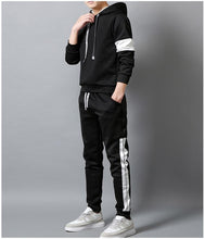 Load image into Gallery viewer, Patchwork street style hoodie + sweatpants set