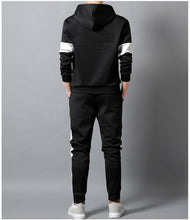Load image into Gallery viewer, Patchwork street style hoodie + sweatpants set