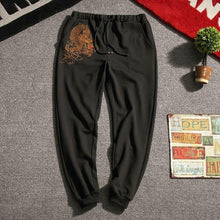 Load image into Gallery viewer, Carbon black Tang Dynasty inspired sweatpants dragon design