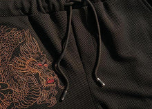 Load image into Gallery viewer, Carbon black Tang Dynasty inspired sweatpants dragon design