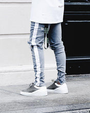 Load image into Gallery viewer, White stripe skinny jeans