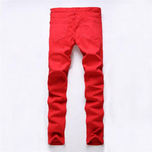 Load image into Gallery viewer, Ripped solid color jeans various