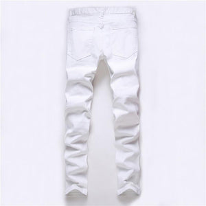 Ripped solid color jeans various