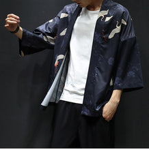 Load image into Gallery viewer, Flying crane kimono style T-shirt