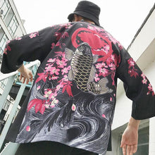 Load image into Gallery viewer, Sakura fish Japanese kimono style T-shirt