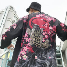 Load image into Gallery viewer, Sakura fish Japanese kimono style T-shirt