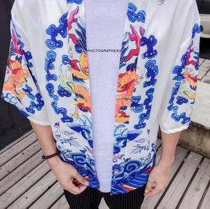 Okinawan dragon kimono T-shirt