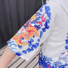 Load image into Gallery viewer, Okinawan dragon kimono T-shirt