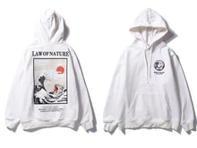 Load image into Gallery viewer, Japanese lazy cat tsunami hoodie