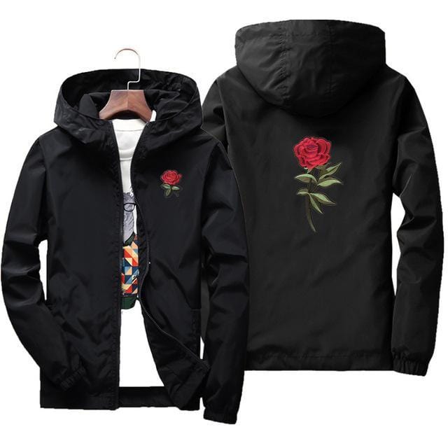 Rose design windbreaker jacket ver.1