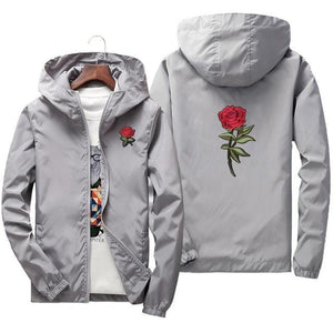 Rose design windbreaker jacket ver.1