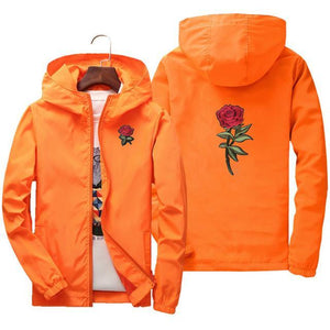 Rose design windbreaker jacket ver.1