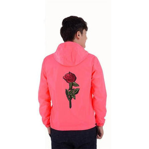 Rose design windbreaker jacket ver.1