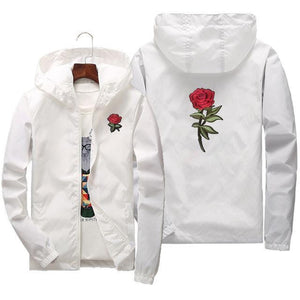 Rose design windbreaker jacket ver.1