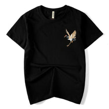 Load image into Gallery viewer, Chinese crane embroidery T-shirt