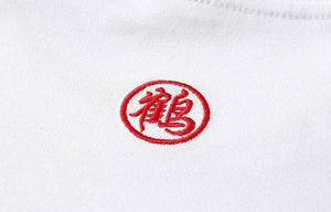 Chinese crane embroidery T-shirt