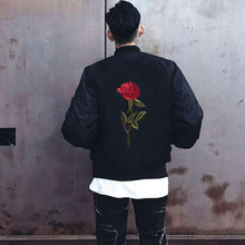 Load image into Gallery viewer, Classic single rose bomber jacket