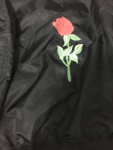 Load image into Gallery viewer, Classic single rose bomber jacket