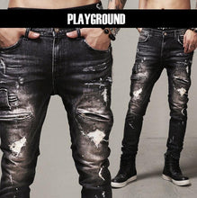 Load image into Gallery viewer, Men&#39;s vintage playground zipper jeans