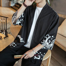 Load image into Gallery viewer, Cloud wave Japanese kimono style T-shirt