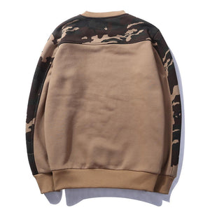 Camo sleeve sweatshirt