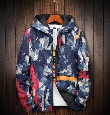 Paint splash color windbreaker jacket