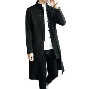 Flying crane trench coat