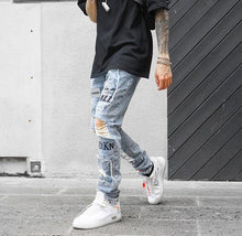 Load image into Gallery viewer, Graffiti reflector jeans