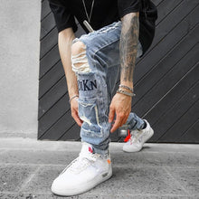 Load image into Gallery viewer, Graffiti reflector jeans