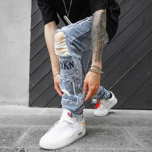 Graffiti reflector jeans
