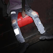 Load image into Gallery viewer, Graffiti reflector jeans