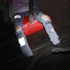 Graffiti reflector jeans