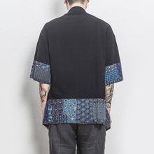 Load image into Gallery viewer, Japanese style linen kimono T-shirt