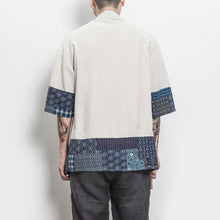 Load image into Gallery viewer, Japanese style linen kimono T-shirt