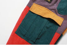 Load image into Gallery viewer, Corduroy patchwork street style pants