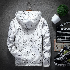 Ink splatter windbreaker