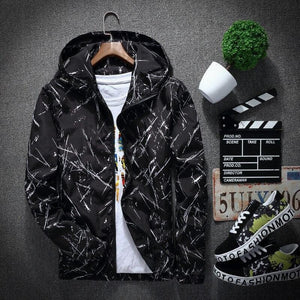 Ink splatter windbreaker