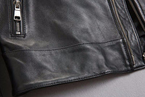 Genuine sheepskin leather jacket for men