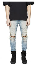 Load image into Gallery viewer, Distressed skinny ripped jeans