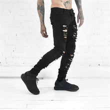 Load image into Gallery viewer, Distressed skinny ripped jeans