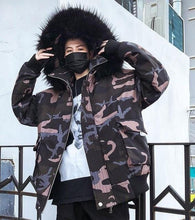 Load image into Gallery viewer, Large hood reflector camo jacket