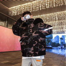 Load image into Gallery viewer, Large hood reflector camo jacket