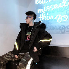 Load image into Gallery viewer, Large hood reflector camo jacket