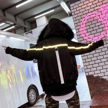 Load image into Gallery viewer, Large hood reflector camo jacket