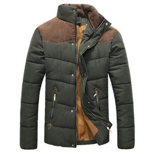 Casual parka patchwork jacket