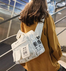 Forward kanji messenger bag
